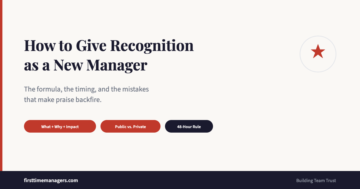 How to Give Recognition as a New Manager