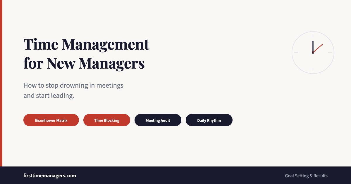 Time Management for New Managers | First Time Managers